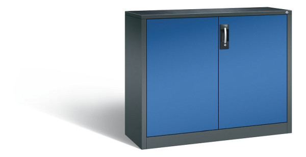 C+P gereedschapskast Acurado, H1000xB1200xD400mm, kleur: antracietgrijs / gentiaanblauw, verzonken handgreep, 8830-000 S10266