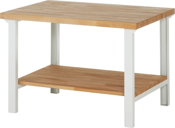 RAU werkbank serie 7000 - modulair ontwerp, massief beukenhouten plank, 1250x840x900 mm, 03-7000-7-129B4S.12