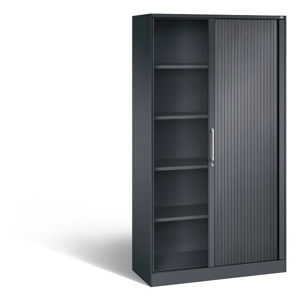 C+P rolluikkast Asisto, H1980xB1000xD435mm, kleur: zwartgrijs, beugelgreep, 5 FH, 143002-000 S10018