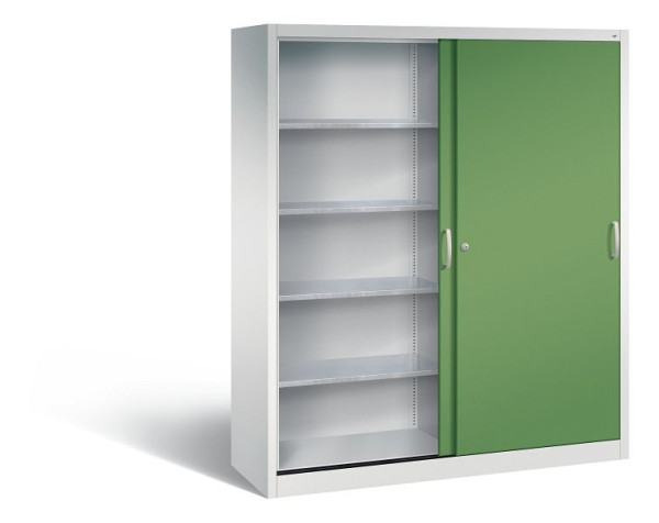 C+P schuifdeurkast Acurado, H1950xB1600xD500mm, kleur: lichtgrijs / reseda groen, 2159-002 S10022