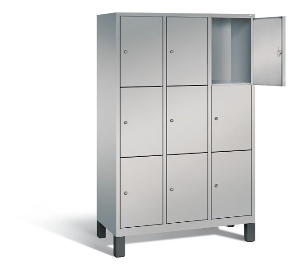 C+P lockerkast Evolo, H1850xB1200xD500mm, kleur: wit aluminium, 48010-323 S10161