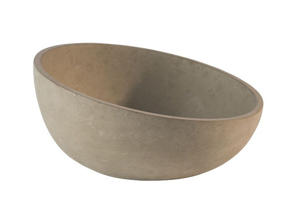APS schaal -ELEMENT-, Ø 22 cm, hoogte: 6/10,5 cm, beton, 1,1 liter, met meubelvriendelijke bodem, 30000