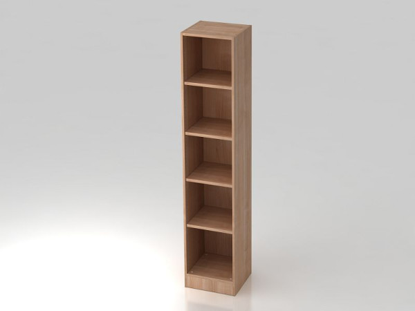Hammerbacher smalle plank 5OH met notenhouten bodempaneel, 40,6x40x200,4 cm (BxDxH), V6040/N