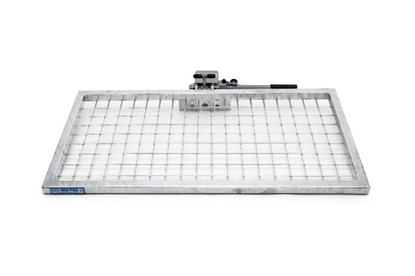 Achterdrager Optimaal, neerlaatbaar met snelsluiting in maat 1000 x 500 x 35 mm (vlak rooster), 900343