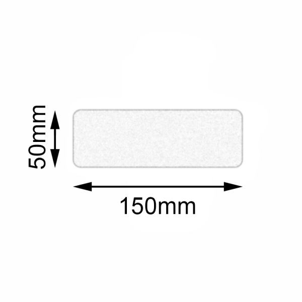 Mehlhose vloermarker Safety wit rechthoek 50x150mm, VE: 10 stuks, KSES1V10
