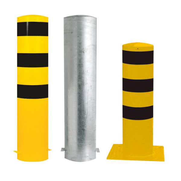 Stein HGS HGS stalen buispaal/stambeveiligingspaal -Bollard-, 1500mm, voor betonverstelling, 3 ogen, stalen kap met betonanker, 14694bg-303