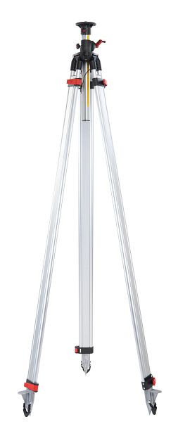 NESTLE hefstatief aluminium middelzwaar, zelfremmend, 200-394cm, aluminium kop, waterpas en rubberen voetdop, 13402000