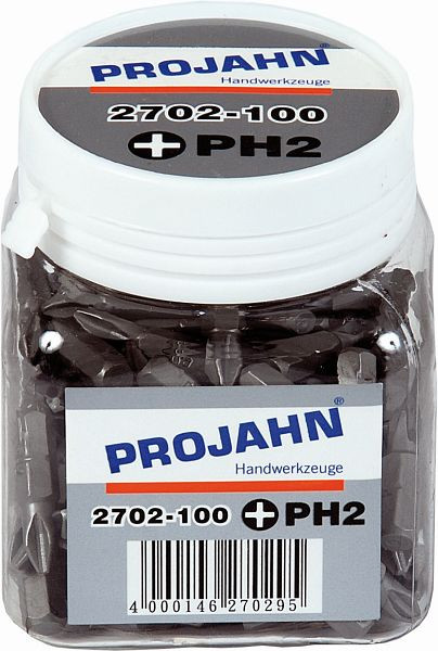 Projahn 1/4" bit lengte 25 mm Phillips nr. 2 pak van 100, 2702-100