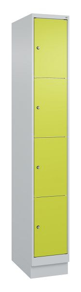 C+P lockerkast Classic PLUS, onderstel, 1950x300x500mm, 7035/0024, met 4 vakken, 080020-104 S10010