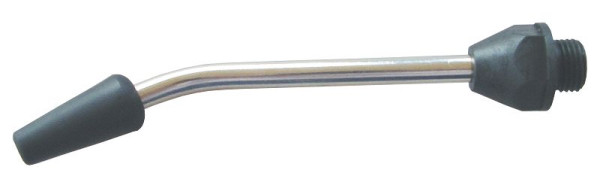 ELMAG verlengmondstuk, gebogen (staal, vernikkeld), boring 2,3 mm, met rubberen opzetstuk 110 mm, AG M12x1,25, voor blaaspistolen, 32513