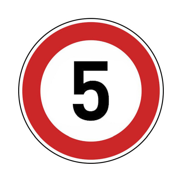 Stein HGS HGS Toegestane maximumsnelheid ... km/h (aangevraagde informatie) Nr. 274, 750 mm / RA2 / platte vorm 3 mm, 5 km/h, 274-323-5