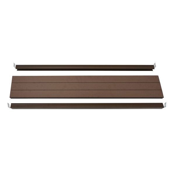 Mendler eindset voor WPC inkijkbescherming Sarthe, eindprofiel windbescherming, WPC paal, 90cm, bruin, 76262