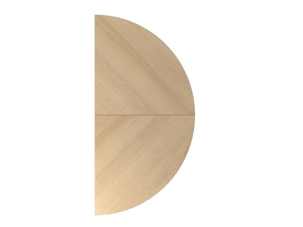 Hammerbacher aanschuiftafel 2xkwartcirkel QA160, 160 x 80 cm, blad: eikenhout, 25 mm dik, aanschuiftafel met onderstel in grafiet, werkhoogte 68-76 cm, VQA160/E/G