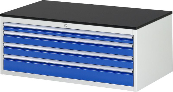 RAU ladekast serie 7000, B1145xD650xH460mm, laden: 1xH60, 2xH90, 1xH120mm, werkblad melaminehars gecoat, 03-XXL2.7A-M.11