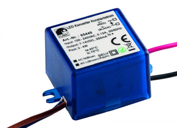 rutec Projekt LED-converter 350mA 2,5W - 4,9W 7 - 14V constante stroomomvormer, PHE440