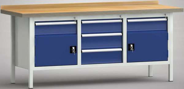 KLW standaard werkbank - 2000 x 700 x 900 mm L x D x H (ERGO-versie), WS247E-2000M40-E7025