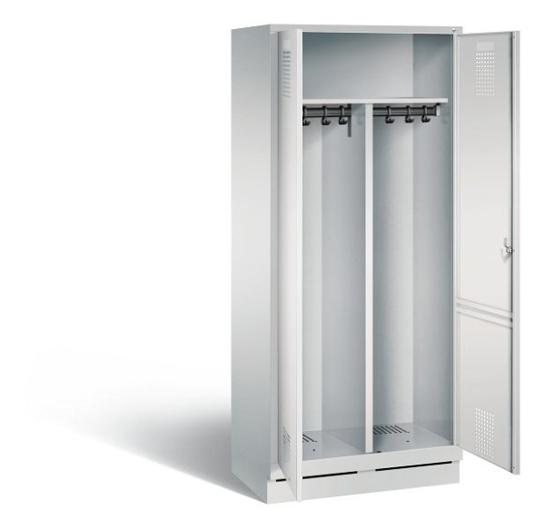 C+P zwart wit kastje Evolo, H1800xW810xD500mm, kleur: lichtgrijs, 48022-22 S10001
