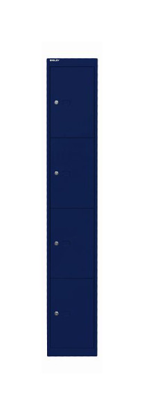 Bisley kantoorlockerkast, 1 vak, 4 vakken, oxford blauw, CLK124639