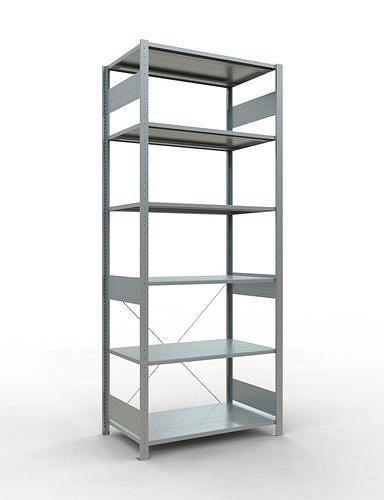 Schulte legbord, basisveld, 6 opbergniveaus, kruisschoor, vakbelasting 150 kg, 1060 x 636 x 2500 mm, 278701