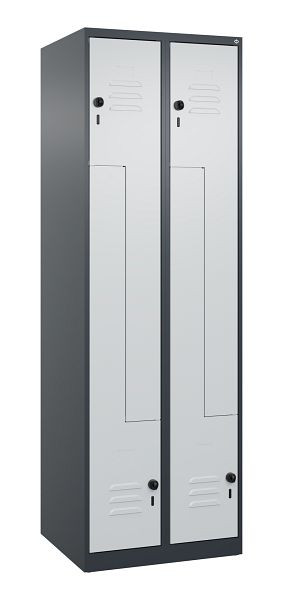 C+P Z-Spind Classic PLUS, 4 Abteile, 1850x600x500mm, 7016/7035, Drehriegel, 080003-204 S10018