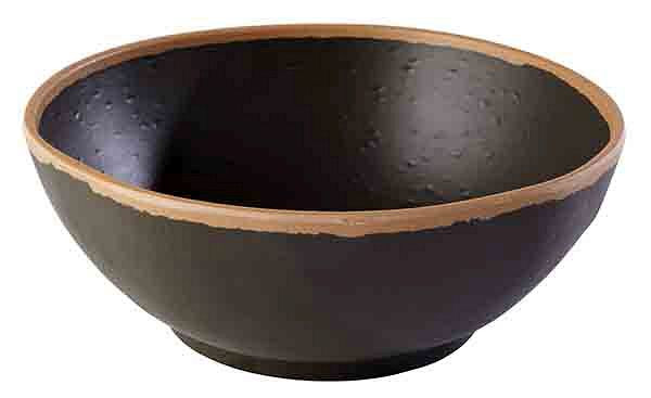 APS kom -CROCKER-, Ø 21 cm, hoogte: 8 cm, 1,45 liter, melamine, bruin, met lichtbruine rand, 84578