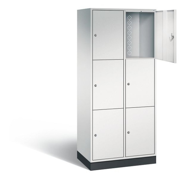 C+P XL lockerkast Intro, H1950xW820xD490mm, kleur: lichtgrijs, 8370-202 S10025