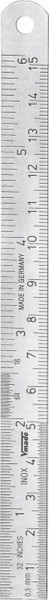 Vogel Germany stalen meetlat, type C, 250 x 13 x 0,5 mm, aflezing van links naar rechts, 1010030025