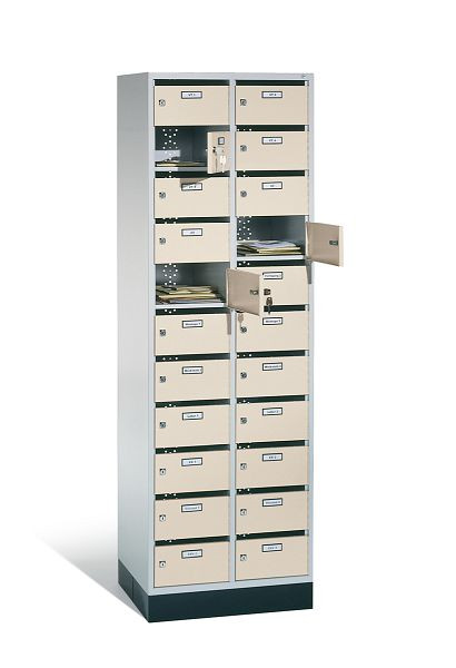 C+P verdeelkast intro, H1950xB620xD490mm, kleur: lichtgrijs / parelwit, 8170-211 S10110