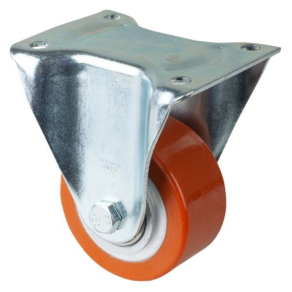 BS Rollen Zwaarlastwiel, bokwiel, wielbreedte 50 mm, wiel-Ø 100 mm, draagvermogen 400 kg, polyurethaan gegoten 95 Shore A, gegoten, kogellager, N110.C10.103