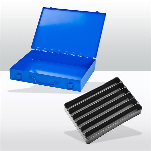 ADB plaatstalen kist met spansluiting / 6 keer dezelfde lengte / RAL 5015, 88601