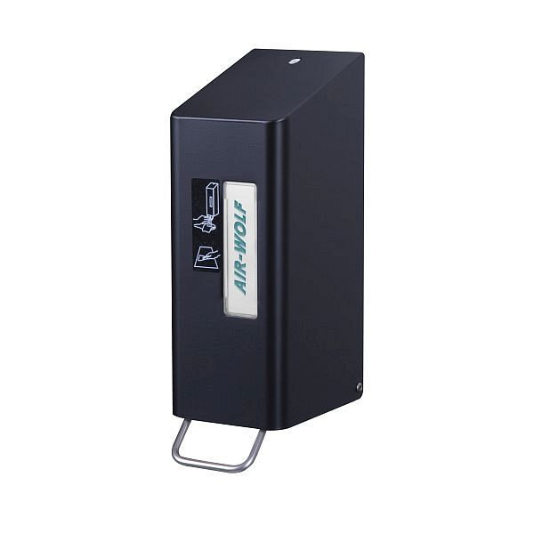 Air Wolf toiletbrilreiniger, Omega serie, H x B x D: 288 x 97 x 142 mm, mat zwart gecoat roestvrij staal, 29-516