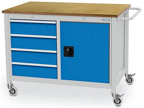 Bedrunka + Hirth gereedschapswagen T736 R 18-24, 4x150 mm, lade volledig uittrekbaar 100%, 1250 x 750 x 935 mm, 04.12.19V