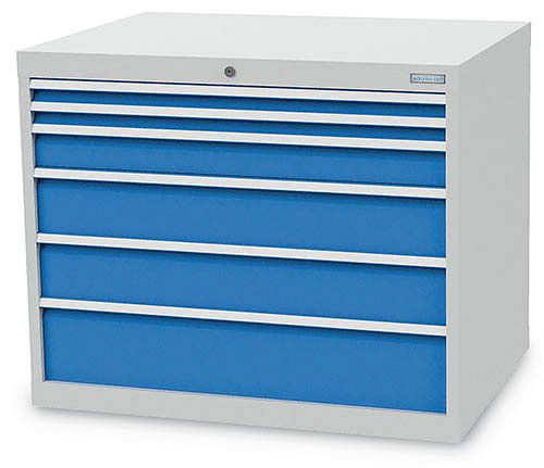 Bedrunka + Hirth ladekast, diepte 736 mm, R 36-24, 1005 x 736 x 819 mm, paneelhoogte in mm: 2x50, 1x100, 2x150, 1x200, 180 / 2121V10