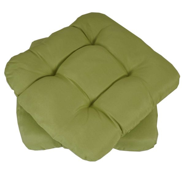 Mendler set van 2 zitkussens Dublin, stoelkussen kussens, 41x38x8cm, lichtgroen, 37611