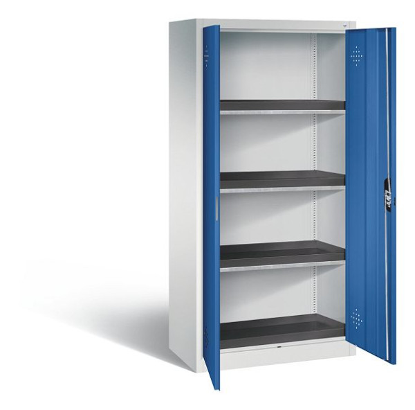 C+P klimaatkast Acurado, H1950xW930xD500mm, kleur: lichtgrijs / gentiaanblauw, verzonken handgreep, 8921-316 S10127