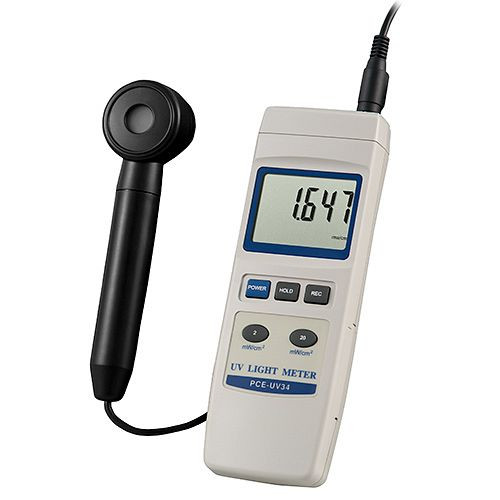 PCE Instruments UVA/UVB omgevingsmeter voor het meten van UV-straling, met externe sensor, PCE-UV34