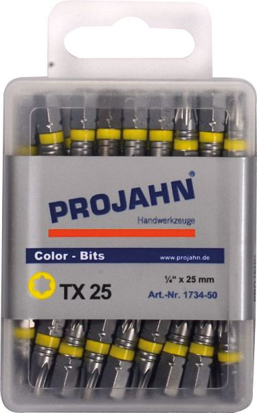 Projahn 1/4" gemarkeerde bit L25 mm TX T10 pak van 50, 1731-50