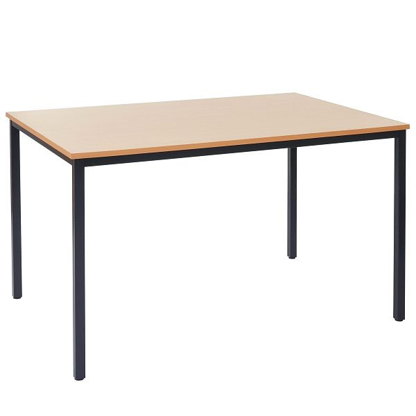 Mendler Braila bureau, vergadertafel, bureautafel, seminarietafel, 120x80cm MDF, beuken look, 50802