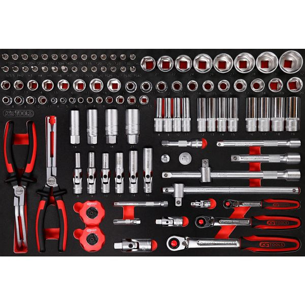 KS Tools PERFORMANCEplus gereedschapset 111-delig 1/4'+3/8'+1/2' dopsleutel, 811.0111