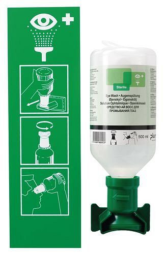 Plum Wandhalterung mit 1 Augenspülflasche, 500 ml, 123482