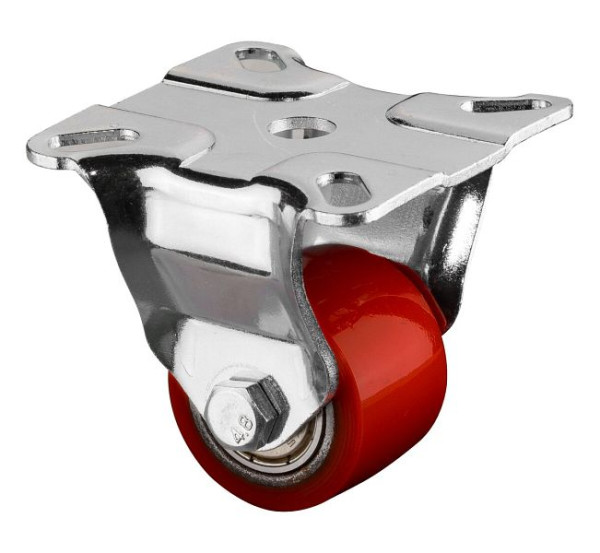 BS-rollen compactrol vaste rol, polyurethaanwiel, kogellager, plaat, verpakking van 2, A610.C10.035