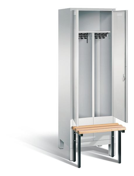 C+P zwart wit kastje Evolo, H1850xB610xD815mm, kleur: lichtgrijs, 48032-20 S10008