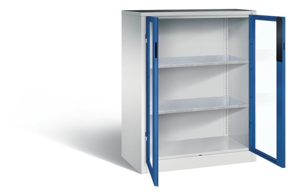 C+P gereedschapskast Acurado, H1200xW930xD500mm, kleur: lichtgrijs / gentiaanblauw, verzonken handgreep, 8521-0552 S10014