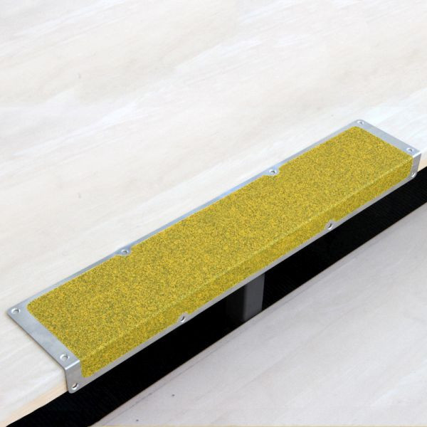Meelbroek antislip randprofiel aluminium met m2 antislip coating, Public 46 geel 120x1000x45mm, AKM9GF2