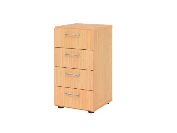 Hammerbacher ladekast 2OH, 4 laden, BS beuken/beuken, 40 x 41,7 x 74,8 cm, 4 laden, metalen handgreep, V924S4/6/6/BS
