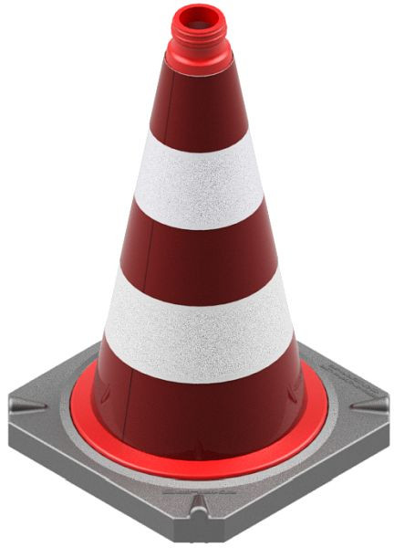 Schake tweedelige verkeerskegel volgens TL met reflecterende foliemantel, hoogte: 500 mm, folie type 1, 3L530TL