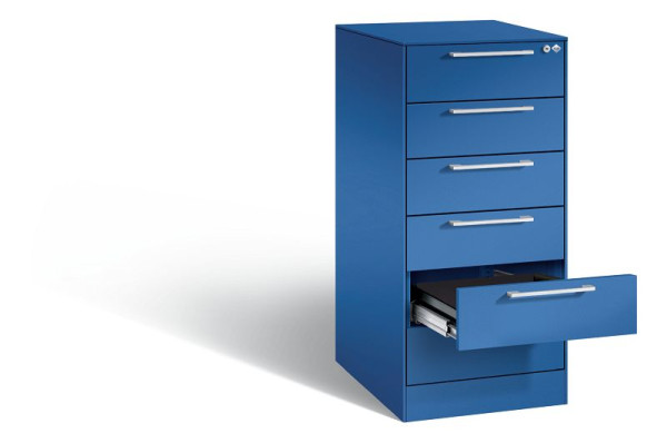 C+P archiefkast Asisto, H1010xB440xD600mm, kleur: gentiaanblauw, beugelgreep, 146245-622 S10017