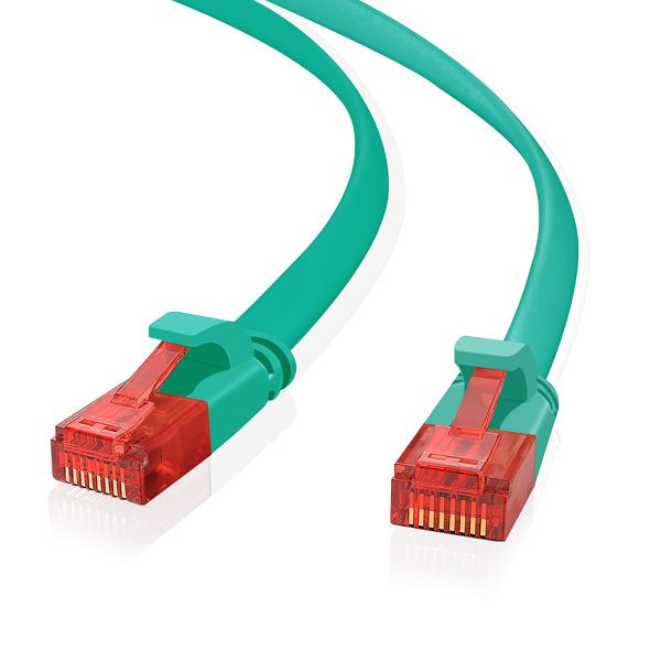 Helos ultradunne patchkabel U/UTP Cat 6 groen 10,0m, 263003