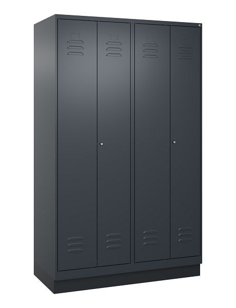 C+P luierkluis Classic PLUS SW, onderstel, 4 vakken, 1950x1200x500mm, 7016/7016, cilindersloten, 080022-40 S10027