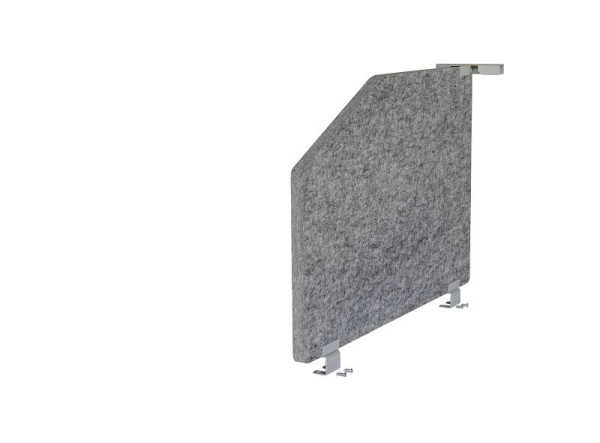 Hammerbacher 1-set akoestische zijwand 73, 5x50, grijs gemêleerd, kleur: grijs gemêleerd, viltlook, VARS1/5
